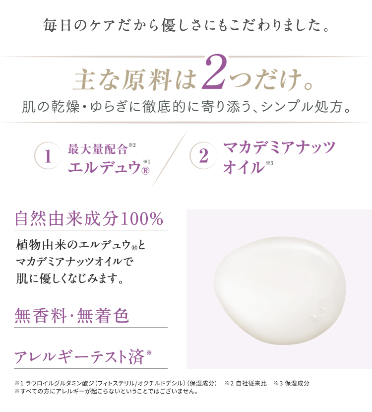 毎日のケアだから優しさもこだわりました。