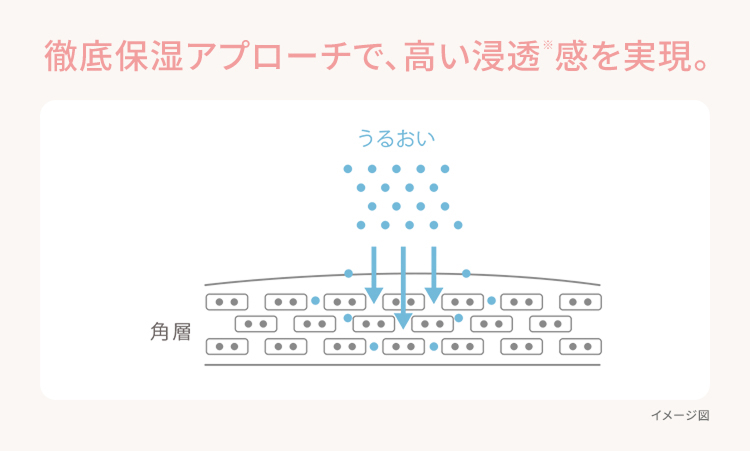 徹底保湿アプローチで、高い浸透感を実現。