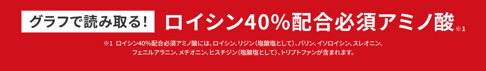 ロイシン40%配合必須アミノ酸※1